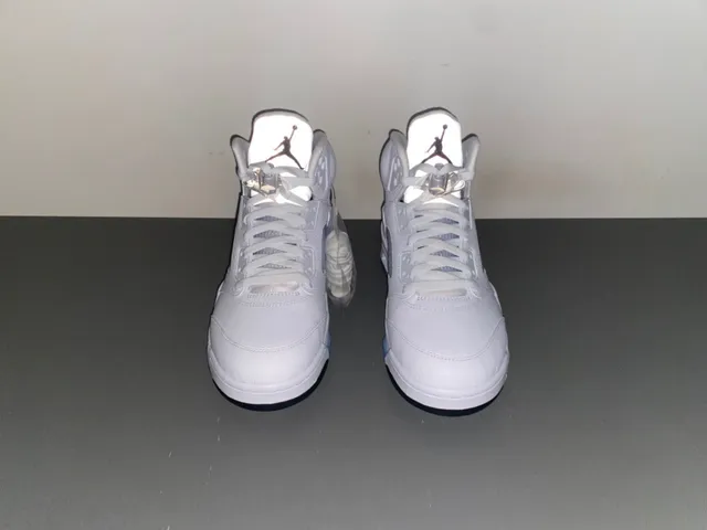 Air Jordan 5 White Light Blue Basketball Shoes 12
