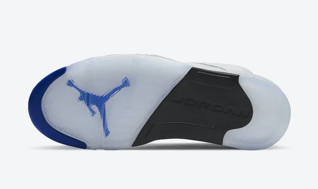 Air Jordan 5 White Royal Blue Black Basketball Shoes 2
