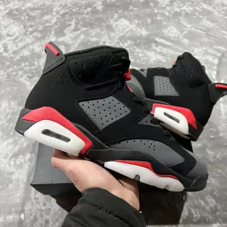 Air Jordan 6 Black Red White Basketball Shoes