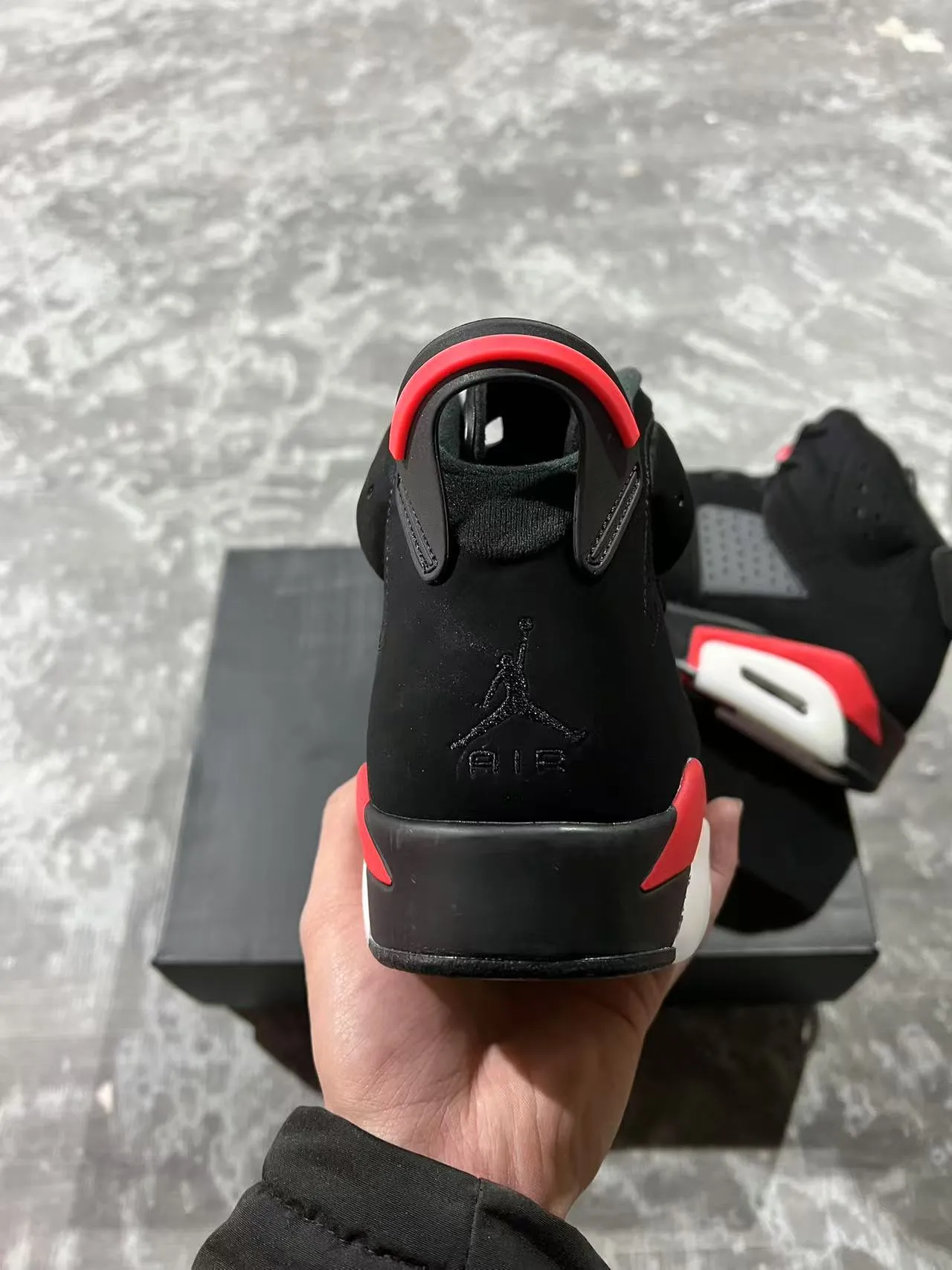 Air Jordan 6 Black Red White Basketball Shoes 8