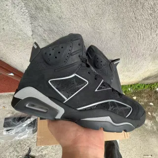 Air Jordan 6 Black Silver Basketball Shoes