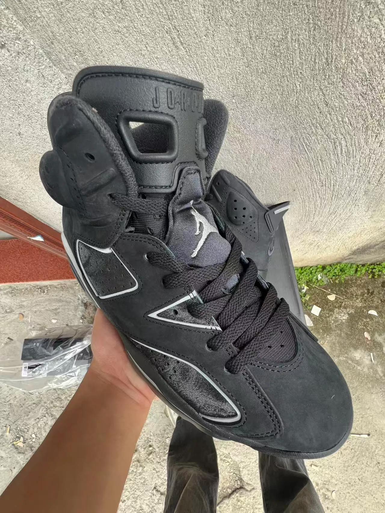 Air Jordan 6 Black Silver Basketball Shoes 2