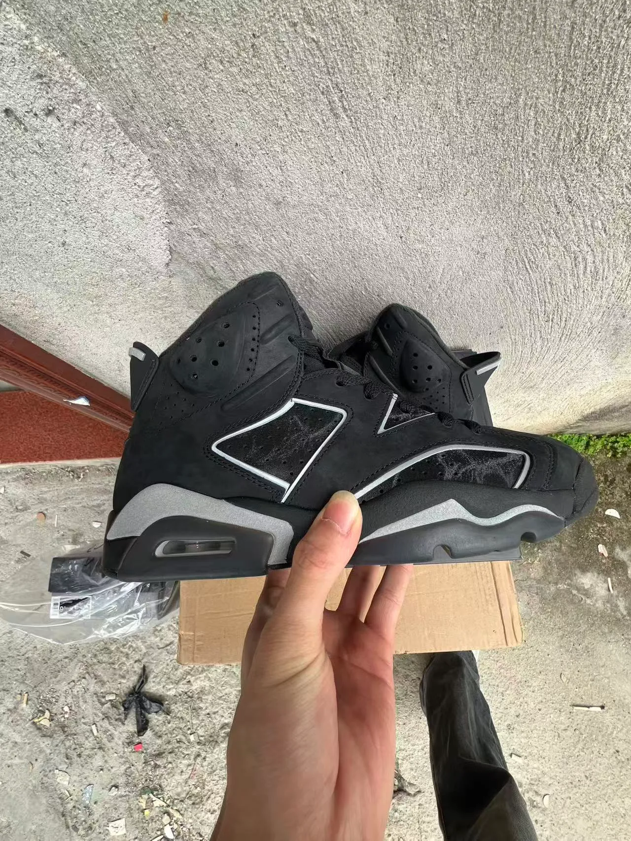Air Jordan 6 Black Silver Basketball Shoes 6