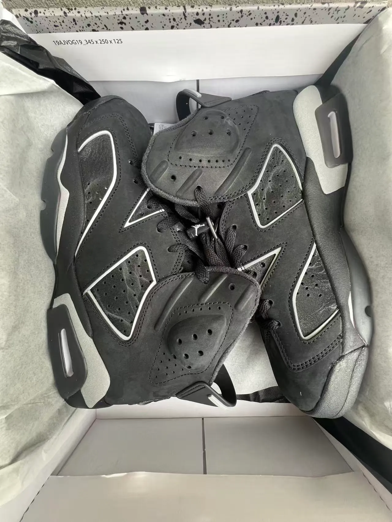 Air Jordan 6 Black Silver Basketball Shoes 8