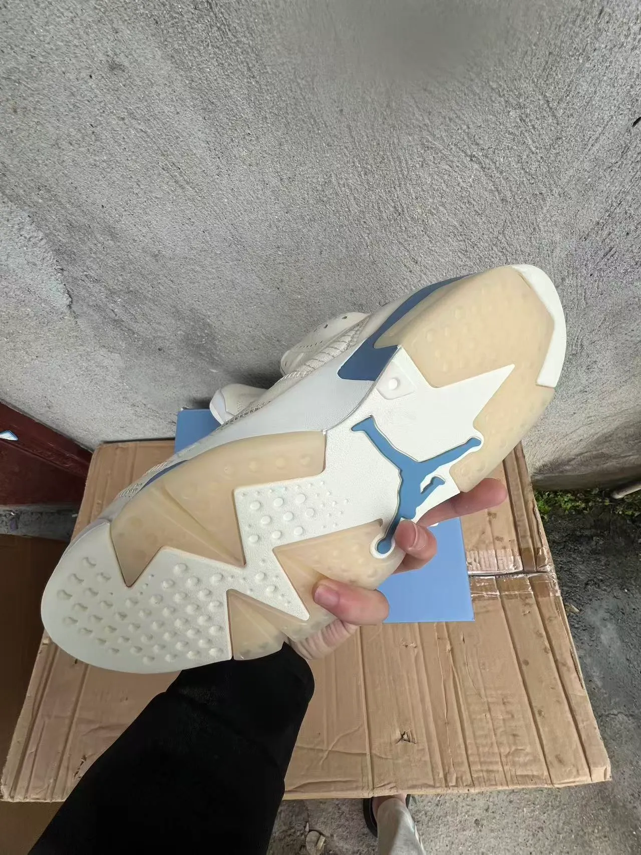 Air Jordan 6 Off-White and Light Blue Basketball Shoes 6
