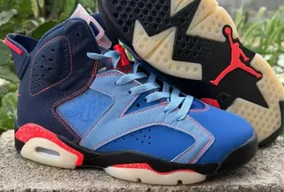 Air Jordan 6 Pink and Red Basketball Shoes 2