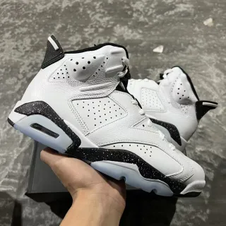 Air Jordan 6 White Black Speckle Basketball Shoes