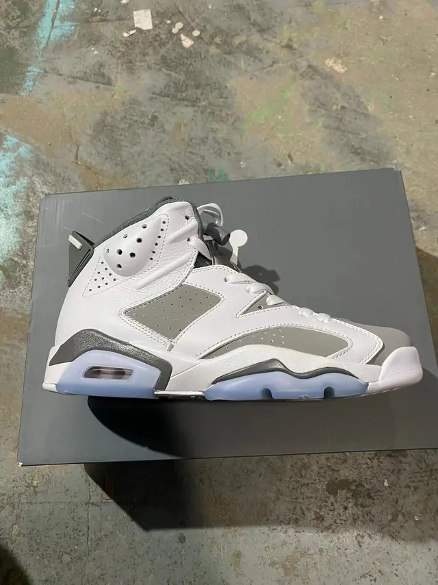 Air Jordan 6 White Cool Gray Light Blue Basketball Shoes 2