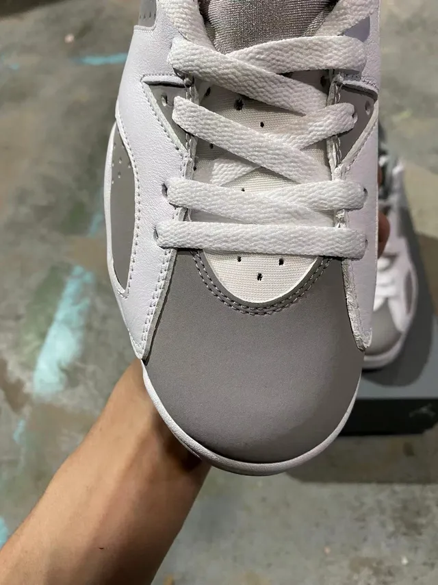 Air Jordan 6 White Cool Gray Light Blue Basketball Shoes 4