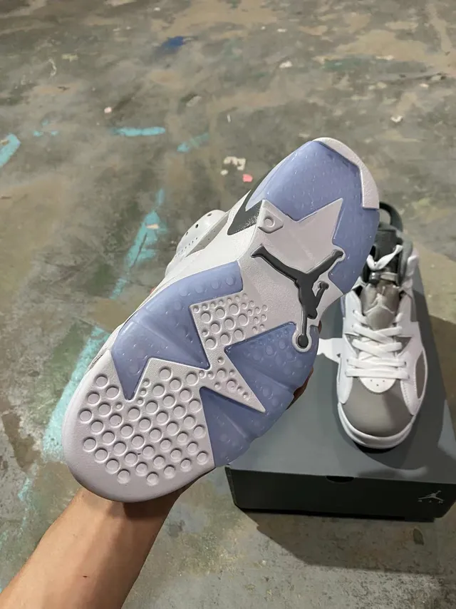 Air Jordan 6 White Cool Gray Light Blue Basketball Shoes 6