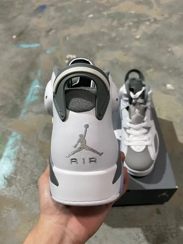 Air Jordan 6 White Cool Gray Light Blue Basketball Shoes 7
