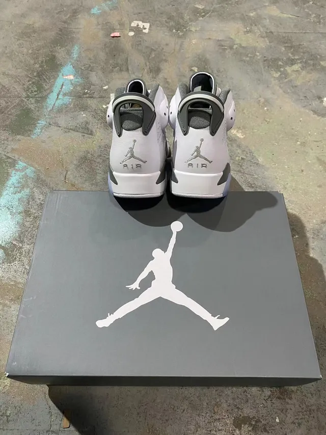 Air Jordan 6 White Cool Gray Light Blue Basketball Shoes 8