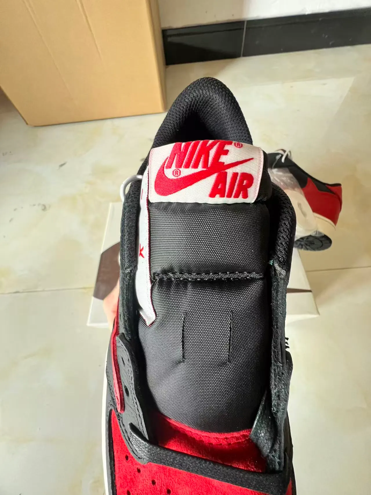 Air Jordan Black Red Low-Top Leather Upper Basketball Shoes 3