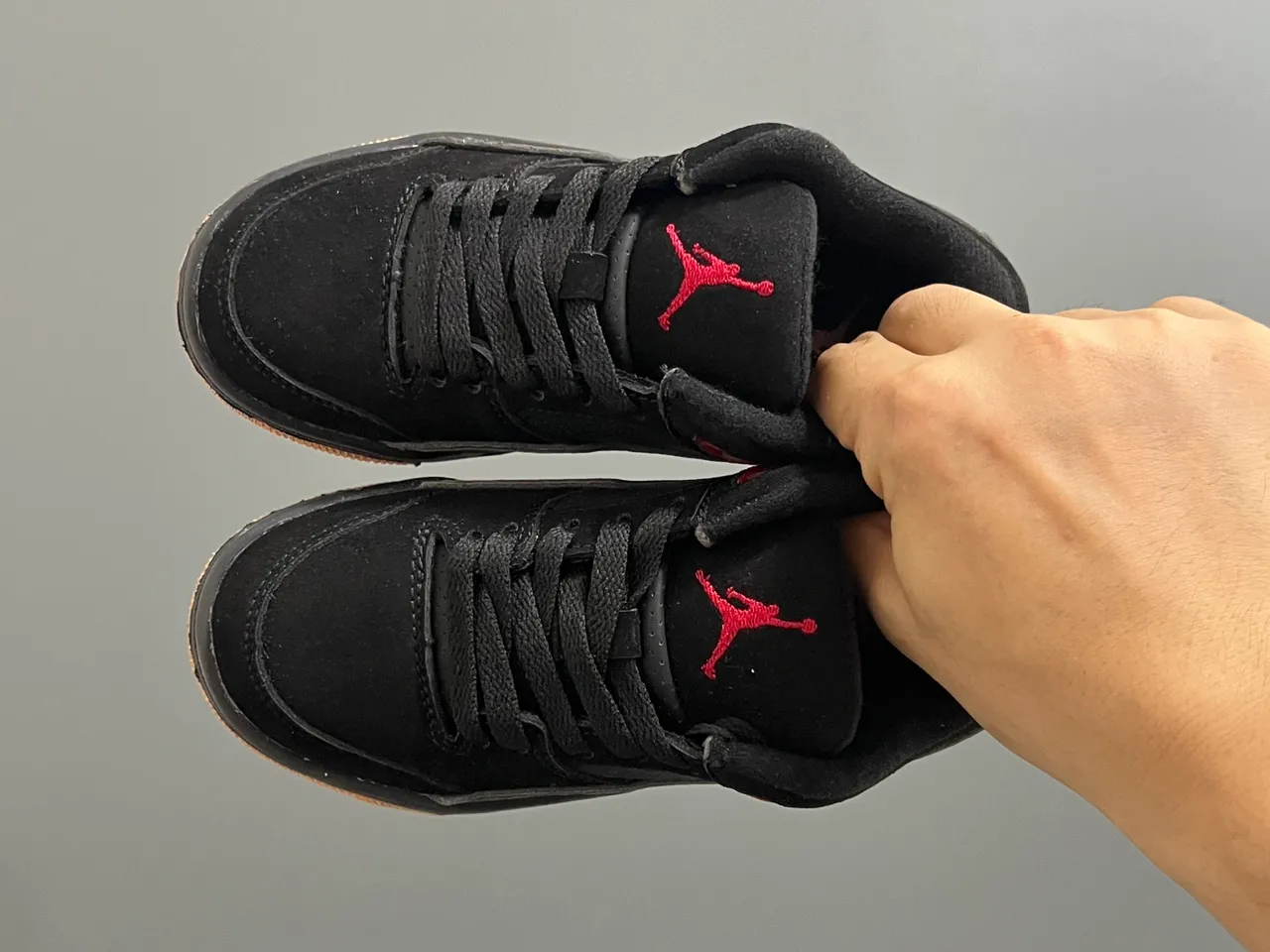 حذاء كرة السلة للأطفال Air Jordan Flight Court أبيض وأسود 14