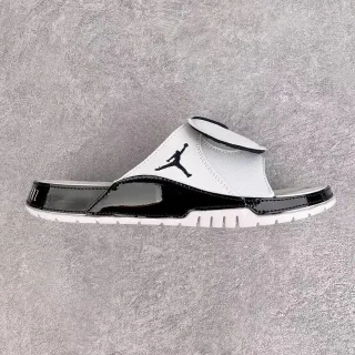 Air Jordan Hydro 1 White and Black Slide Slippers