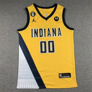 Air Jordan Indiana Pacers City Edition Yellow Navy Basketball Jersey