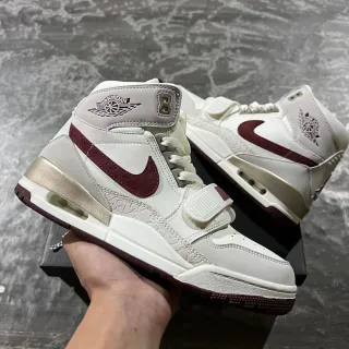 Air Jordan Legacy 312 Off-White Burgundy Metallic Gold Basketball Shoes