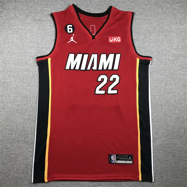 Camiseta sem mangas Air Jordan Miami Heat City Edition vermelha e preta 3