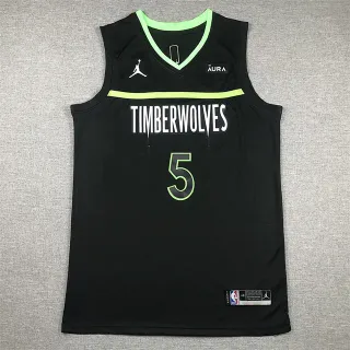 Air Jordan Minnesota Timberwolves City Edition Black Neon Green Jersey