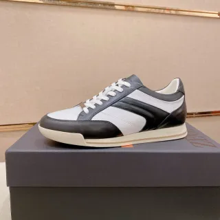 Alexander McQueen Oversized Sneaker Black and White Leather Lifestyle Sneakers