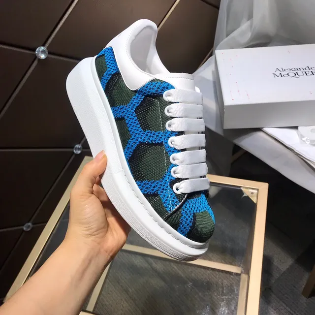 Alexander McQueen Oversized Sneaker Blue Green Mesh Lifestyle Sneakers 2