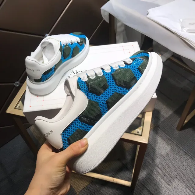 Alexander McQueen Oversized Sneaker Blue Green Mesh Lifestyle Sneakers 5