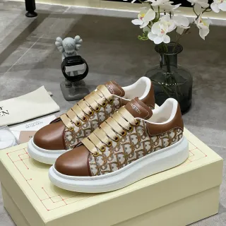 Alexander McQueen Oversized Sneaker Brown and Beige Monogram Lifestyle Sneakers