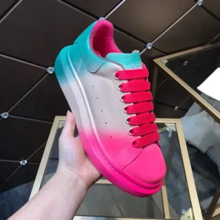 Alexander McQueen Oversized Sneaker Gradient Teal to Pink Lifestyle Sneakers