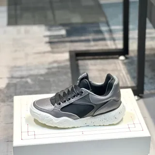 Alexander McQueen Oversized Sneaker Gray Black White Lifestyle Sneakers