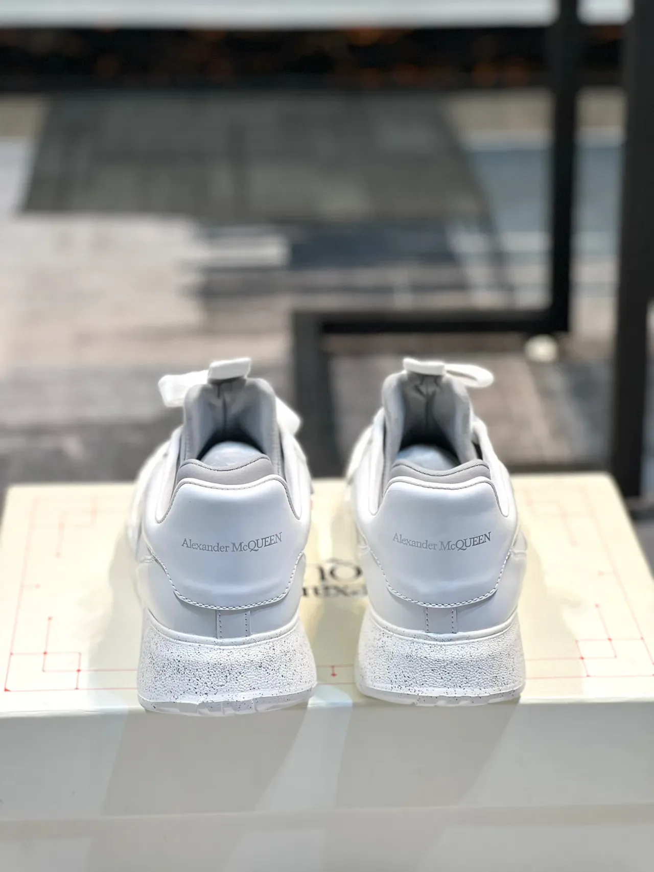 Alexander McQueen Oversized Sneaker White and Gray Chunky Sneakers 2