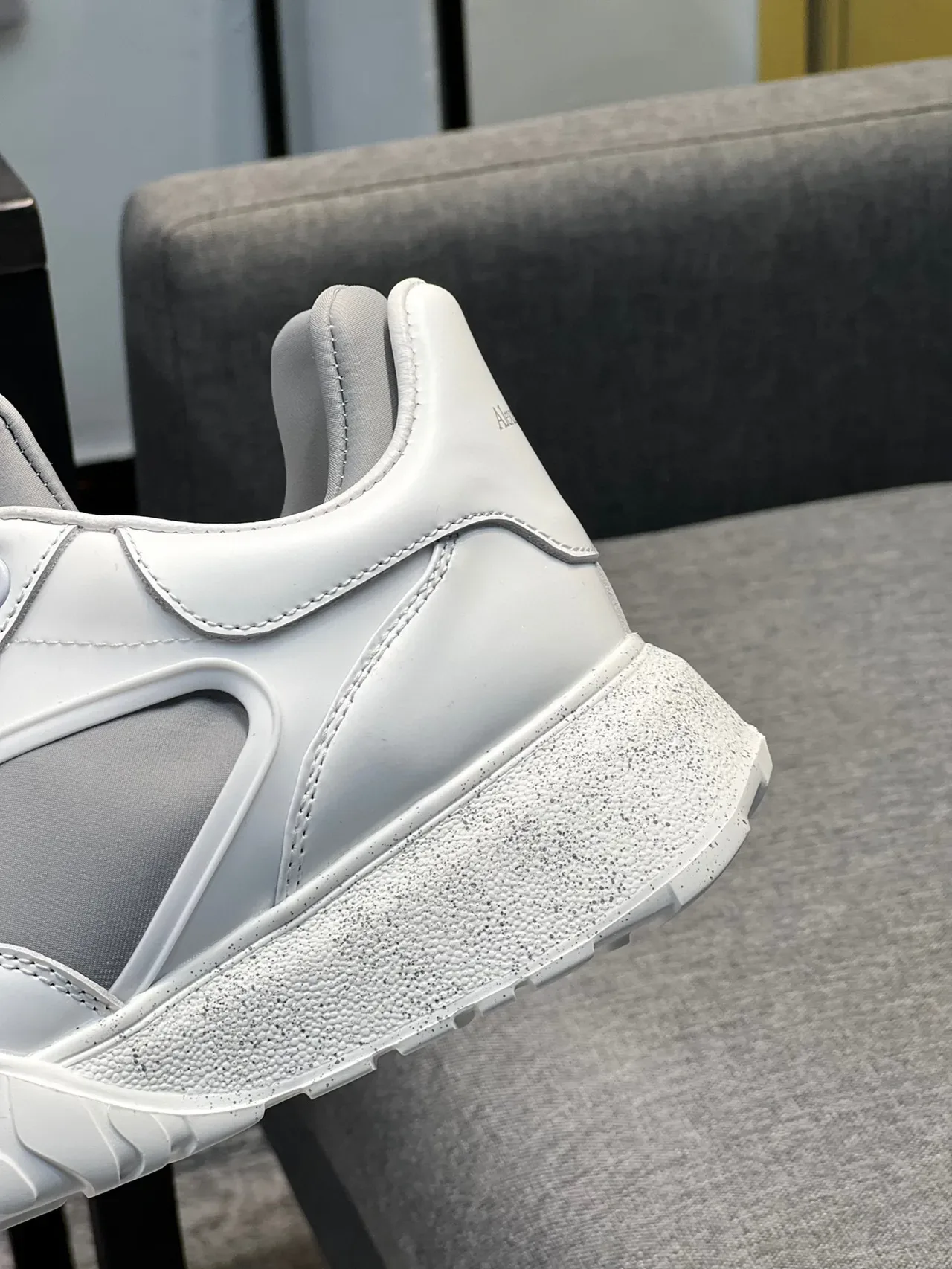 Alexander McQueen Oversized Sneaker White and Gray Chunky Sneakers 8
