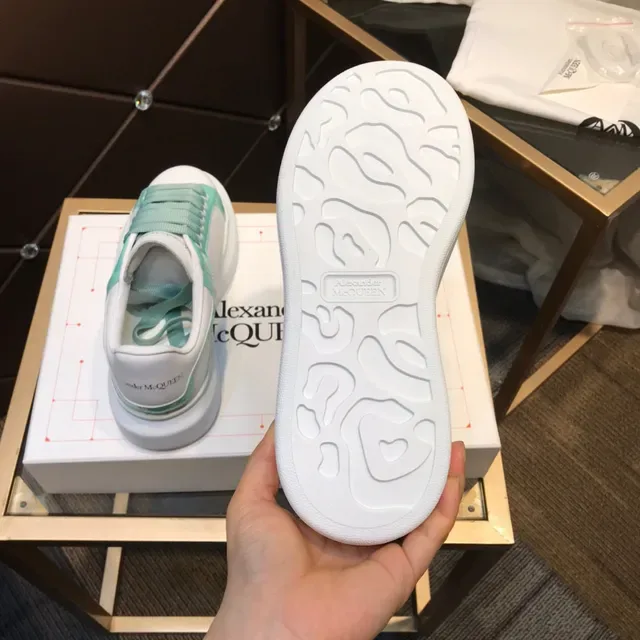 Alexander McQueen Oversized Sneaker White and Mint Green Lifestyle Sneakers 4