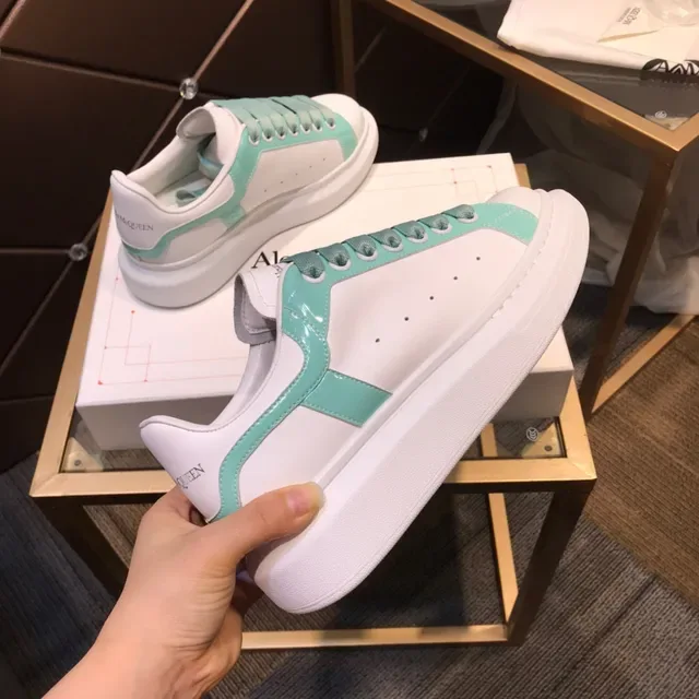 Alexander McQueen Oversized Sneaker White and Mint Green Lifestyle Sneakers 5