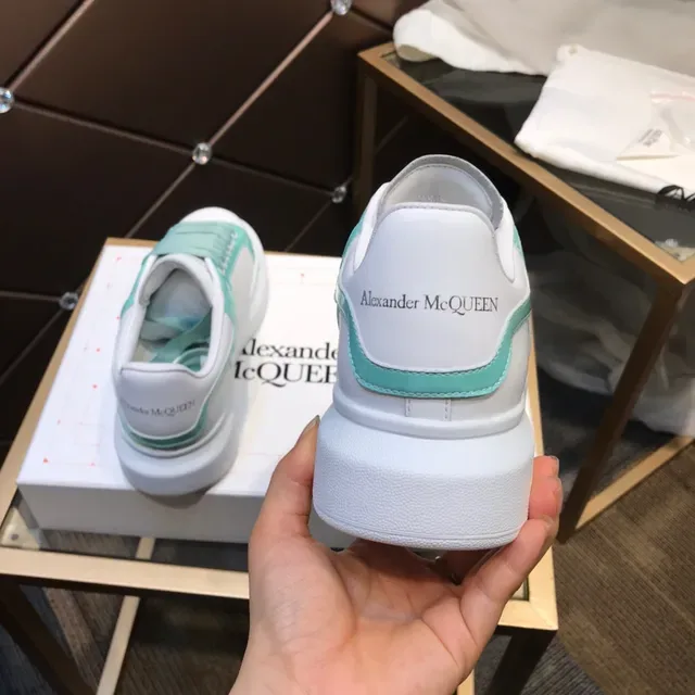 Alexander McQueen Oversized Sneaker White and Mint Green Lifestyle Sneakers 6