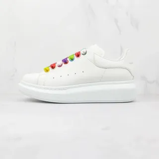 Alexander McQueen Oversized Sneaker White Multicolor Platform Sole Smooth Leather Upper Lifestyle Sneakers