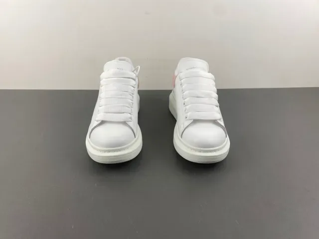 Alexander McQueen Oversized Sneaker White Pink Platform Sole Leather Upper Lifestyle Sneakers 11