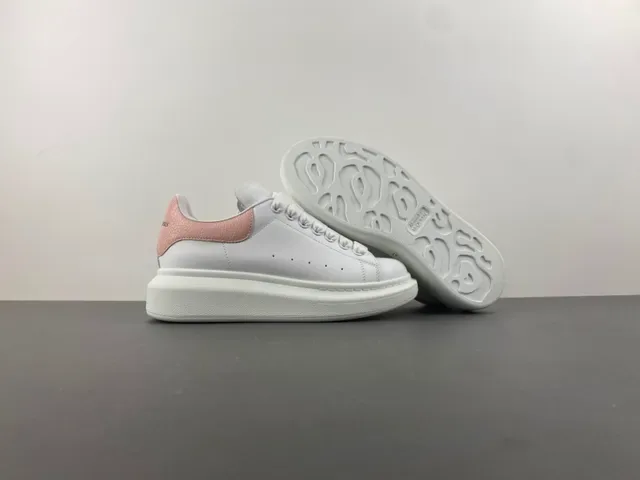 Alexander McQueen Oversized Sneaker White Pink Platform Sole Leather Upper Lifestyle Sneakers 12