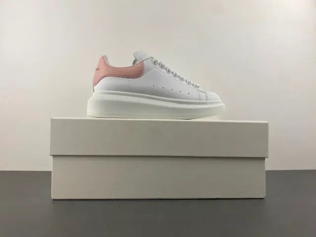 Alexander McQueen Oversized Sneaker White Pink Platform Sole Leather Upper Lifestyle Sneakers 15
