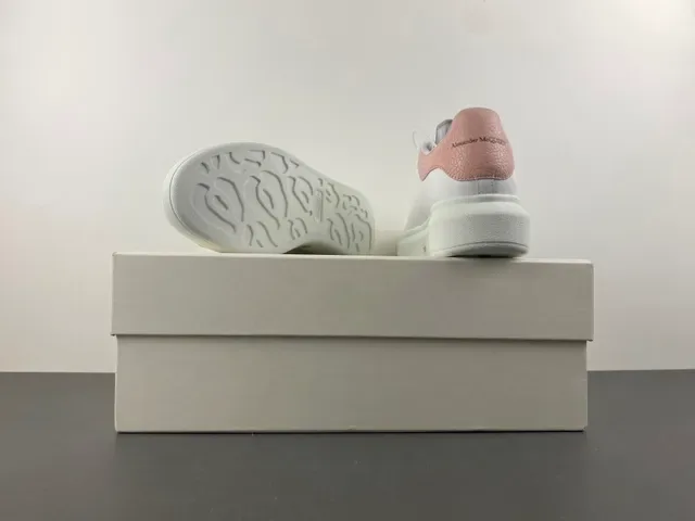 Alexander McQueen Oversized Sneaker White Pink Platform Sole Leather Upper Lifestyle Sneakers 16