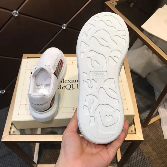 Alexander McQueen Oversized Sneaker White Plaid Side Panel Lifestyle Sneakers 2