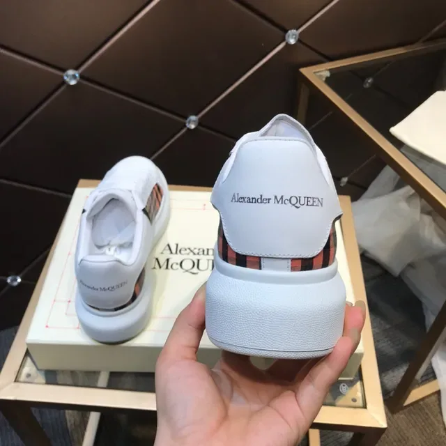 Alexander McQueen Oversized Sneaker White Plaid Side Panel Lifestyle Sneakers 5