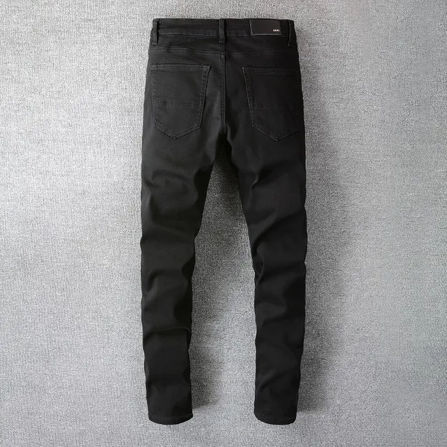 Amiri Black Washed Slim-Straight Jeans 4