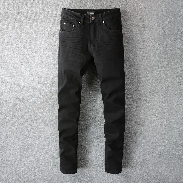 Amiri Black Washed Slim-Straight Jeans 11
