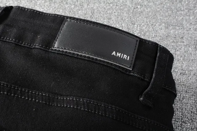 Amiri Black Washed Slim-Straight Jeans 14