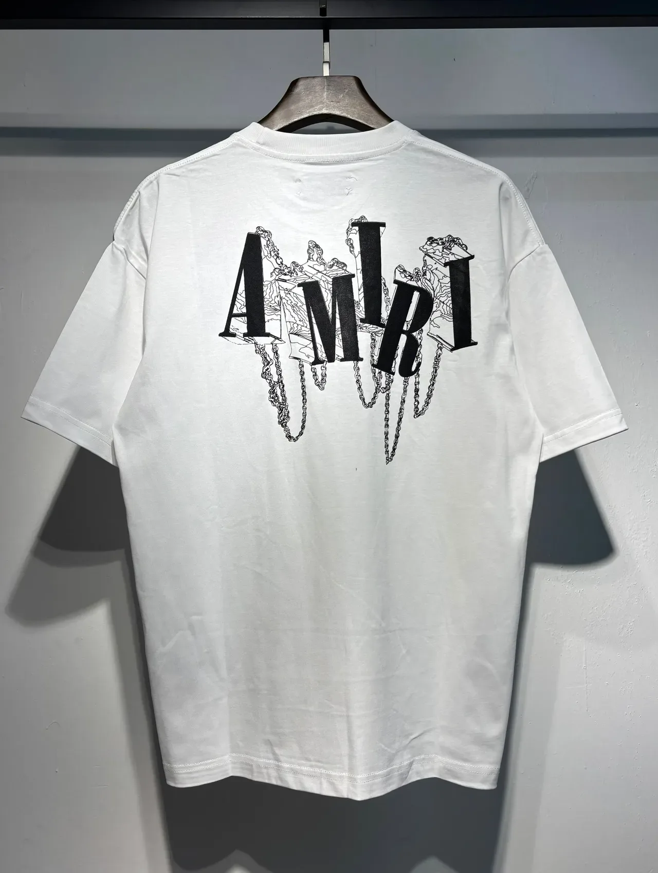 Amiri Graphic Logo Chain Motif Oversized T-Shirt 8