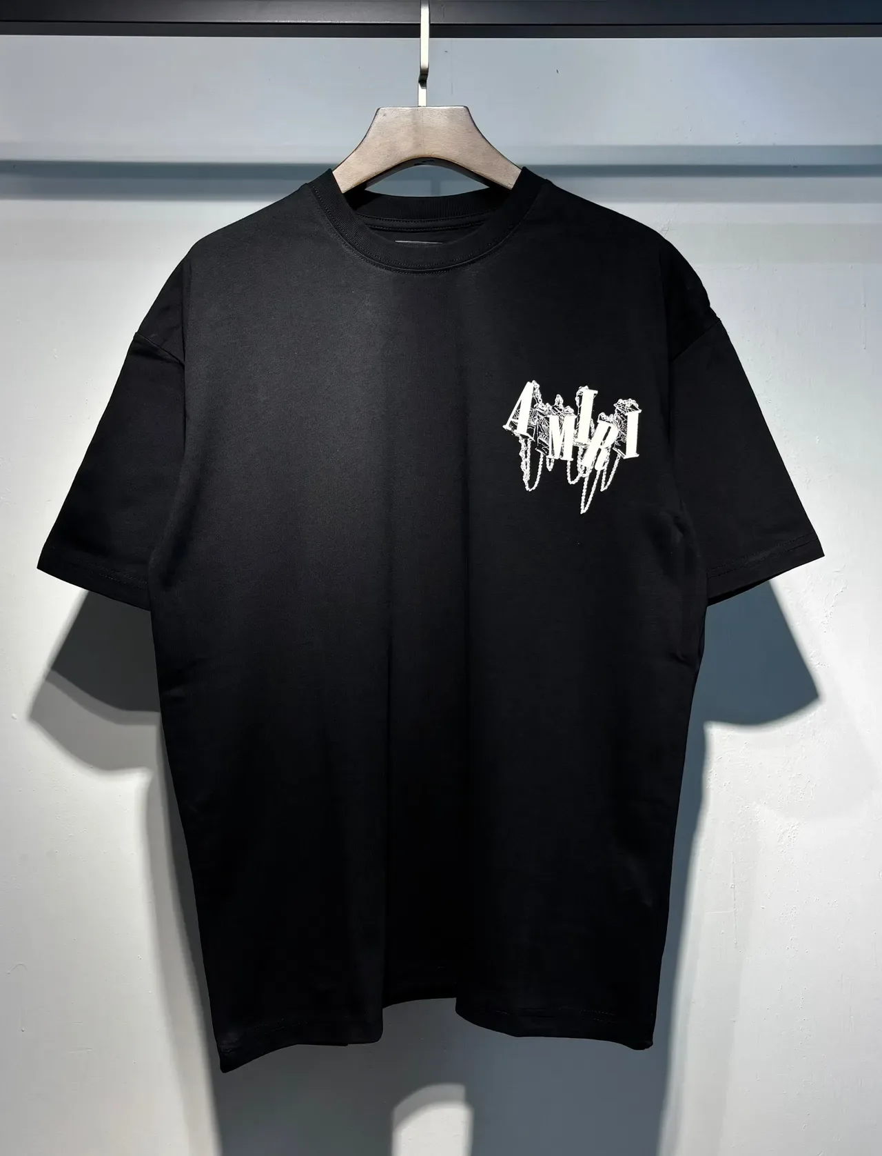 Amiri Graphic Logo Chain Motif Oversized T-Shirt 10