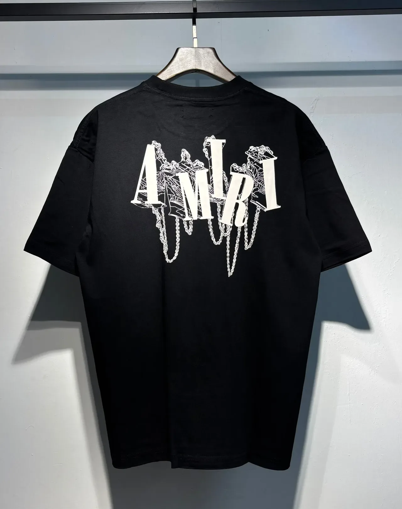 Amiri Graphic Logo Chain Motif Oversized T-Shirt 12