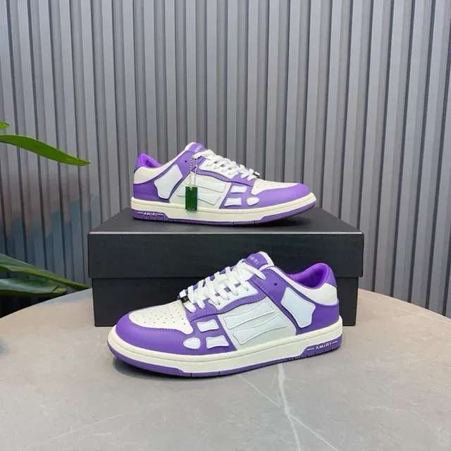 Amiri MA Court Sneakers Lifestyle Violet et Blanc 2
