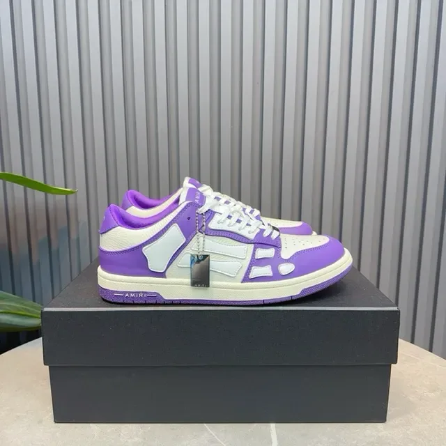 Amiri MA Court Sneakers Lifestyle Violet et Blanc 3