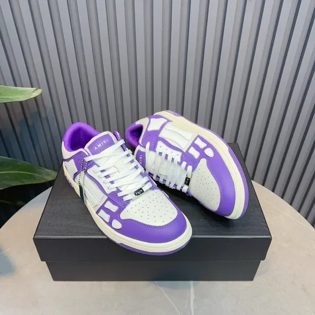 Amiri MA Court Sneakers Lifestyle Violet et Blanc 4